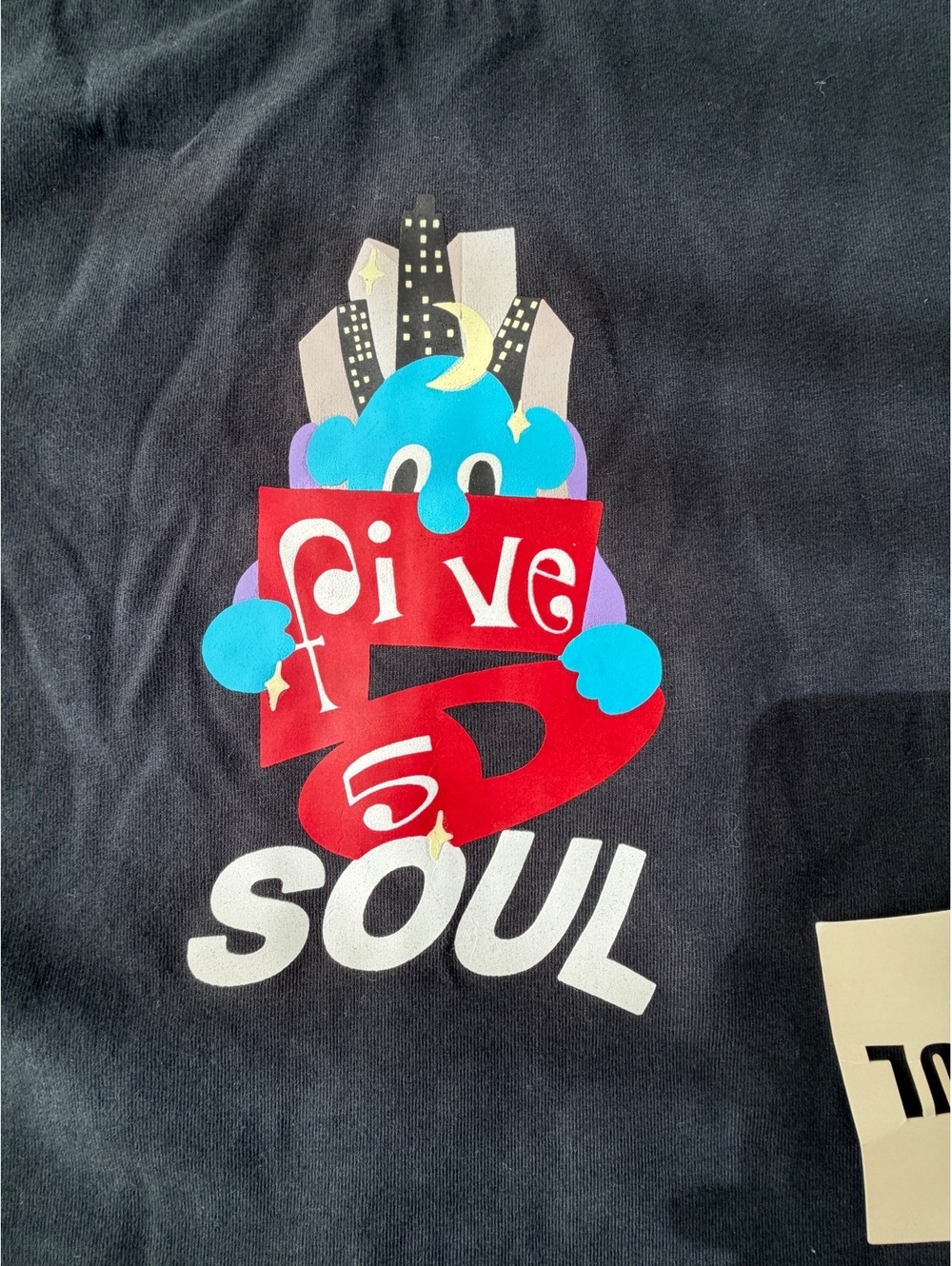 555 Soul NYC Five Soul Graphic T-Shirt, Black, Men's XL, 100% Cotton, NWT